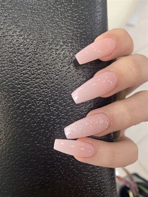 Pink Coffin Nails Acrylic Nails Coffin Pink Rose Gold Nails Acrylic