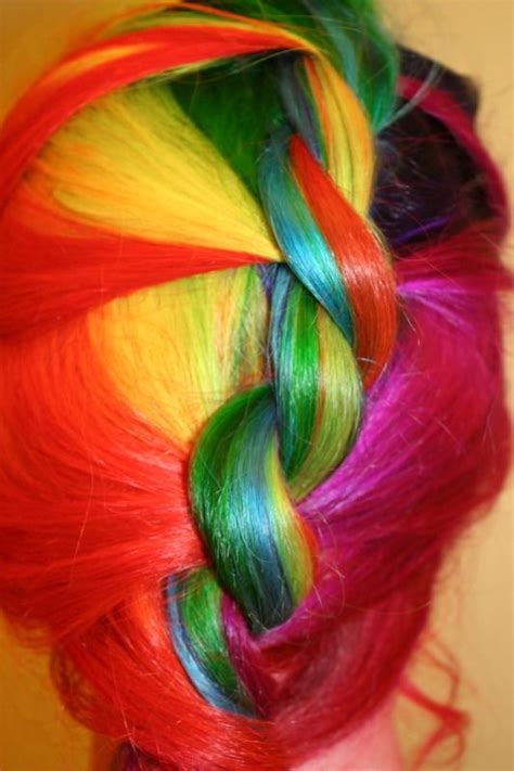 Rainbow Braid Rainbow Braids Epic Hair Cool Hair Color