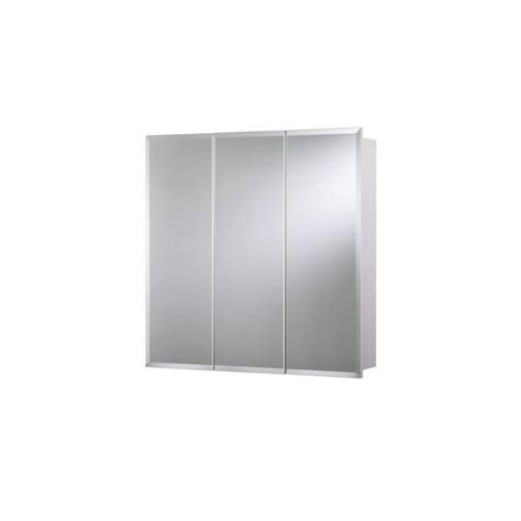 30 In X 30 In Surface Mount Tri View Beveled Mirrored Medicine