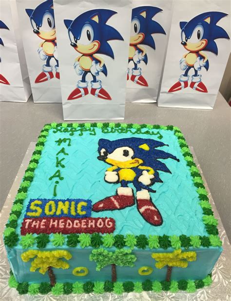 Sonic Cake With All Buttercream Sonic Birthday Cake