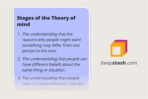 Stages Of The Theory Of Mind Deepstash