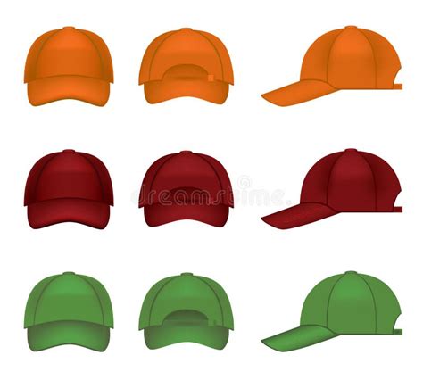 Colorful Baseball Caps Stock Vector Illustration Of Empty 19137995