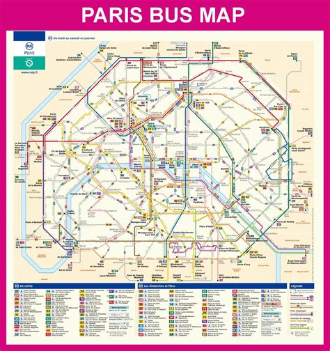 Metropolitana Di Parigi Cartina Degli Autobus Parigi Francia Mappa Di