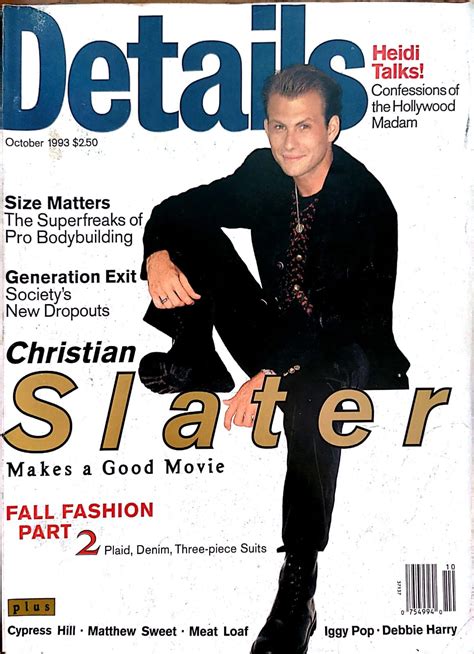 Details: Christian Slater | Christian slater, Details magazine, Matthew sweet