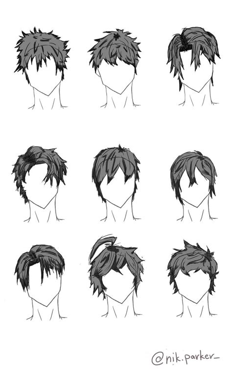 Male Anime Hair Haare Zeichnen Frisuren Zeichnen Anime Haare
