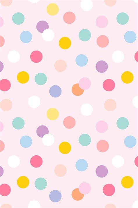 Cute Background With Polka Dot Pattern Free Image By