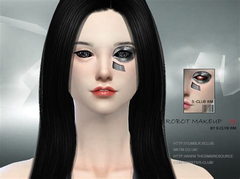 Robot Makeup 01 By S Club Wm Sims 4 Eyes