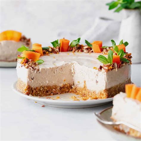 No Bake Carrot Cake Cheesecake Vegan Desserts Addicted To Dates