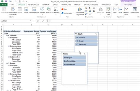 Datenschnitt | Excel nervt ...