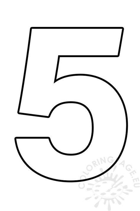 Number 5 Coloring Page Coloring Home 1ab