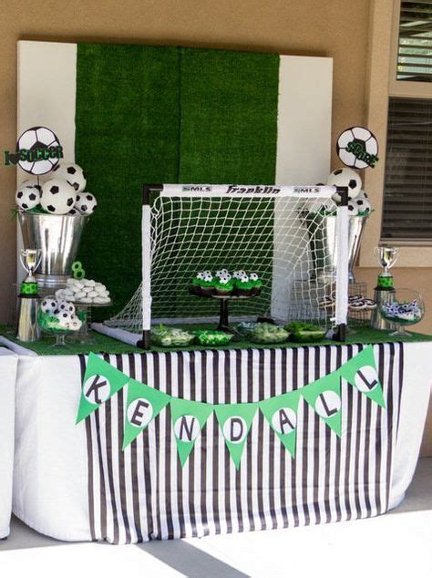 A Soccer Party Thats Sure To Score Soccer Birthday Parties Soccer