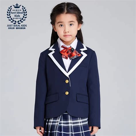Kids Children Pv Hopsack Girl Coat Schoolwear Jacket Formal School