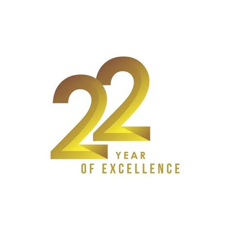 22 Year Vector Png Images 22 Year Of Excellence Vector Template Design