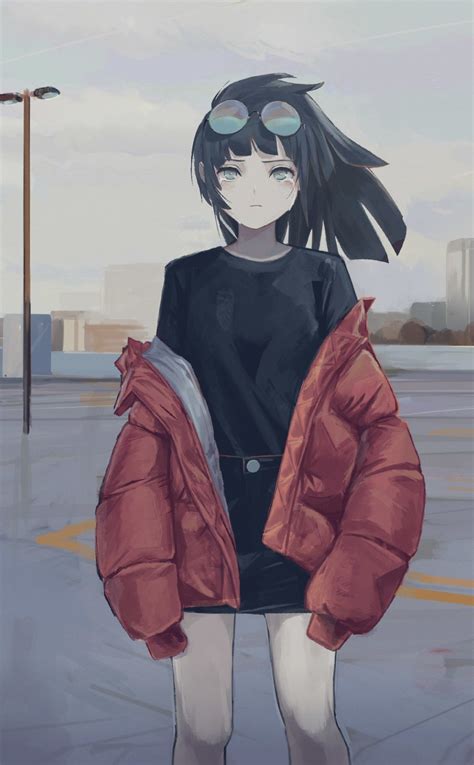 Download 950x1534 Wallpaper Anime Girl Art Jacket