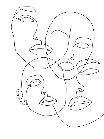 Mit linienzeichnung getaggte bilder sind nur ein kleiner teil unseres angebotes an hochwertigen kunstwerken. 'Messy Faces' Art Print - Explicit Design | Art.com