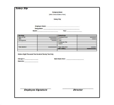 Payslip can be a printed piece of paper or soft copy sent to the employee via email. Payslip Format Simple Payslip Sample | PDF Template