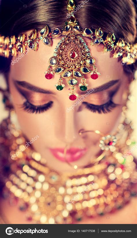 Portrait Of Beautiful Indian Girl Stock Photo By ©sofiazhuravets 140717538