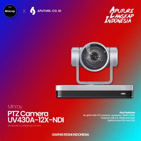 Minrray Uv430a 12x Ndi 4k Ultra Hd Wihtout Ndi® Ptz Camera
