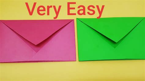 How To Make Paper Envelope No Glue Or Tape Very Easy Diy Youtube