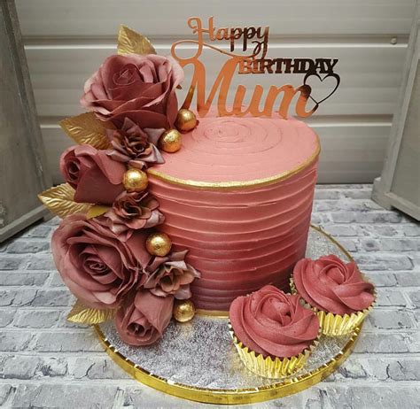 Color Scheme Pink Birthday Cakes Birthday Cake Roses Mom Cake