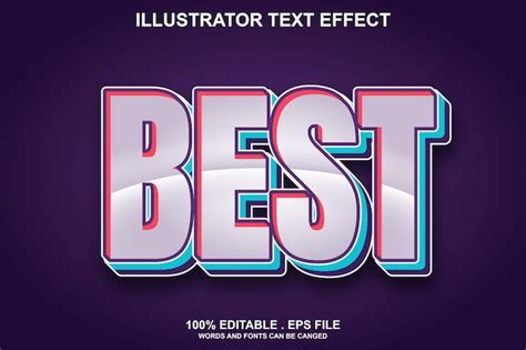 Premium Vector Best Text Effect Editable