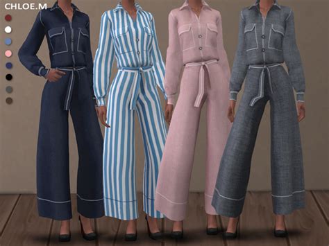 Blouse And Loose Pants By Chloemmm At Tsr Sims 4 Updates