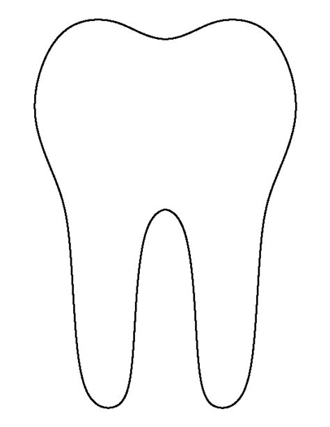 Tooth Pattern Use The Printable Outline For Crafts Creating Stencils