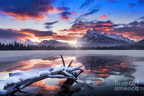 Banff National Park At Sunset Landscape Photo Photograph By Thomas Jones