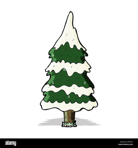 Cartoon Snowy Tree Stock Vector Image And Art Alamy