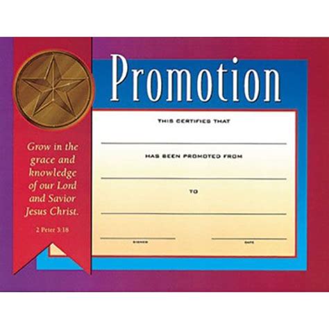 Childrens Certificate Of Promotion