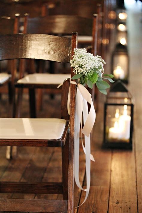 Babys Breath Ceremony Chair Decoration The Ribbon