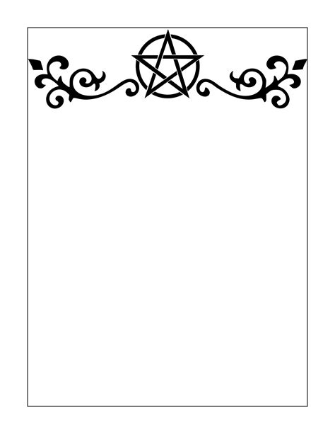 Printable Stationary Page Book Of Shadows Free Download Book Of