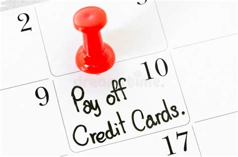 The Words Pay Off Credit Cards Stock Photo Image Of Message Clear