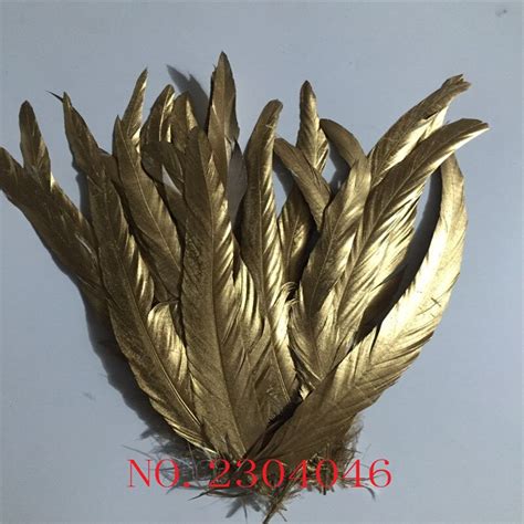 z and q and y 100pcs pack 30 35cm 12 14ich handmade sorting beautiful metal golden rooster tail