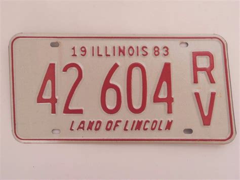 999 1983illinoisrvlicenseplate License Plate License Plate