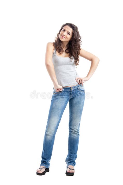 front view of a beautiful standing woman model posing stock image image of attractive girls