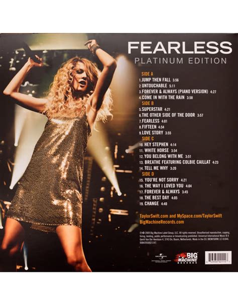 Taylor Swift Fearless Platinum Edition Vinyl Pop Music
