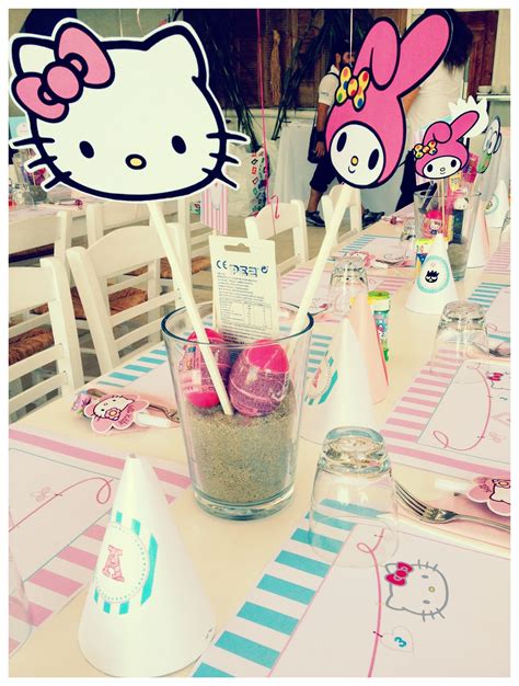 Table Decor Hello Kitty Decorations Hello Kitty Party Cat Party