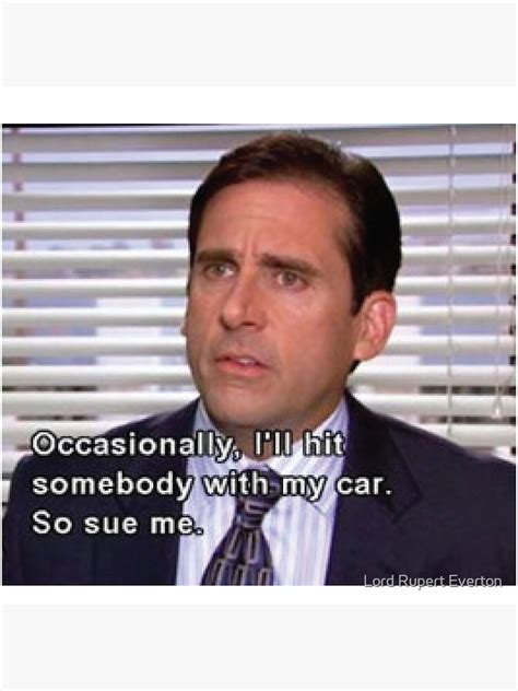 Michael Scott Hit Someone With My Car The Office Steve Carrell
