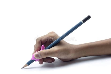 Hand Of Kids Catching Pencil By Silicone Helps To Capture The Pencil