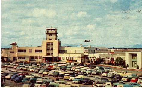 Lockheed Air Terminal At Burbank Airport Postcard San Fernando Valley