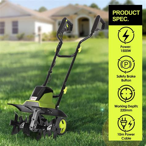 Garden Rotavator Tiller And Cultivator 1500w Electric Rotavator With