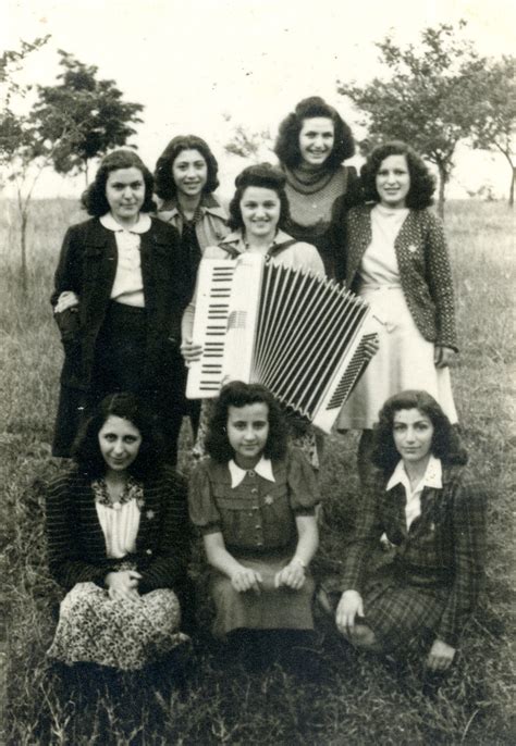 Group Portrait Of Bulgarian Jewish Young Women Who Were Expelled To