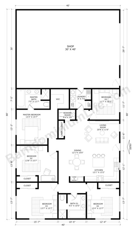 40x80 Barndominium Floor Plans With Shop What To Consider