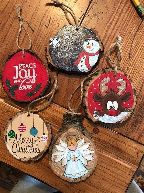 Pin By Debbie Miller On My Crafts Wood Christmas Ornaments Christmas