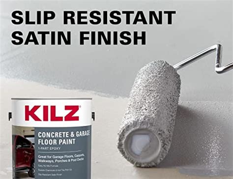 Kilz 1 Part Epoxy Acrylic Concrete And Garage Floor Paint Interior