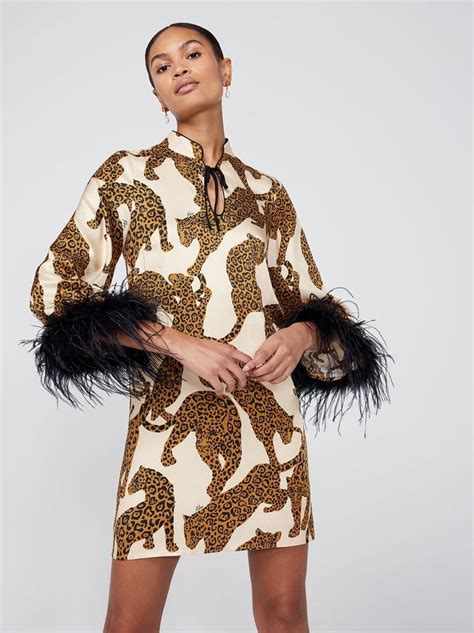 Kitri Studio Carlotta Leopards Print Mini Dress