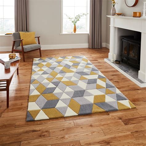Hk3653 Grey Yellow Rugs Buy Grey Yellow Rugs Online From Rugs Direct