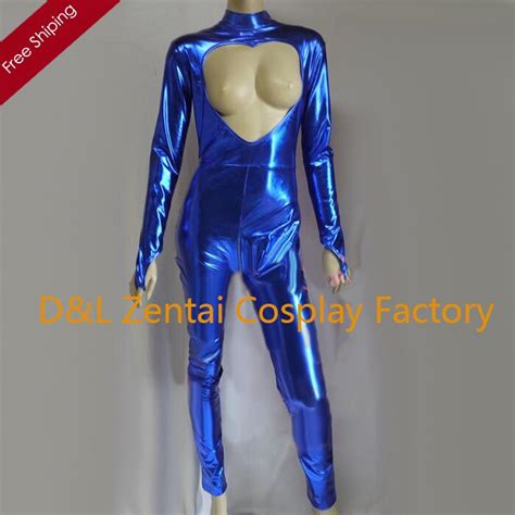 Buy Free Shipping Dhl Halloween Costumes Metallic Lycra Zentai Spandex Unisex