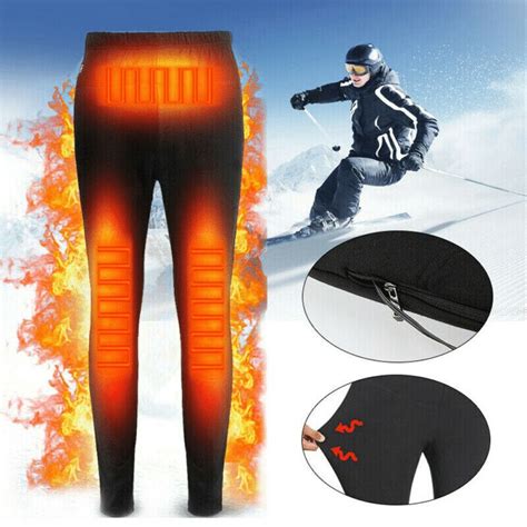 New Self Heating Thermals Pants Usb Electric Heated Warm Pants Winter